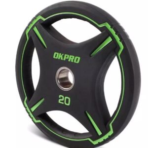 Okpro Gym Fitness Exercise Weight Lifting Barbell Urethane CPU Weight Plates ( OK 2030 )