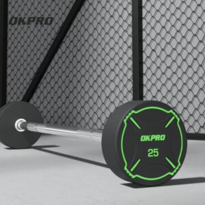 OK PRO CPU Coated Barbell Set Straight & Curl Handel ( OK 3009 )